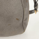 PRADA Tote Bag Leather 2way Gray Silver Auth bs31577-4