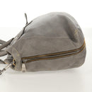 PRADA Tote Bag Leather 2way Gray Silver Auth bs31577-5