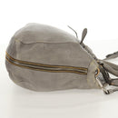 PRADA Tote Bag Leather 2way Gray Silver Auth bs31577-7