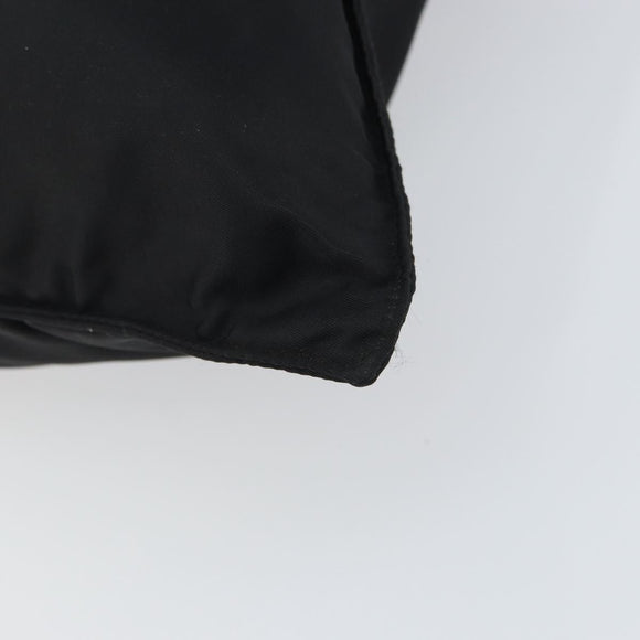 PRADA Tote Bag Nylon Black Silver Auth bs31578