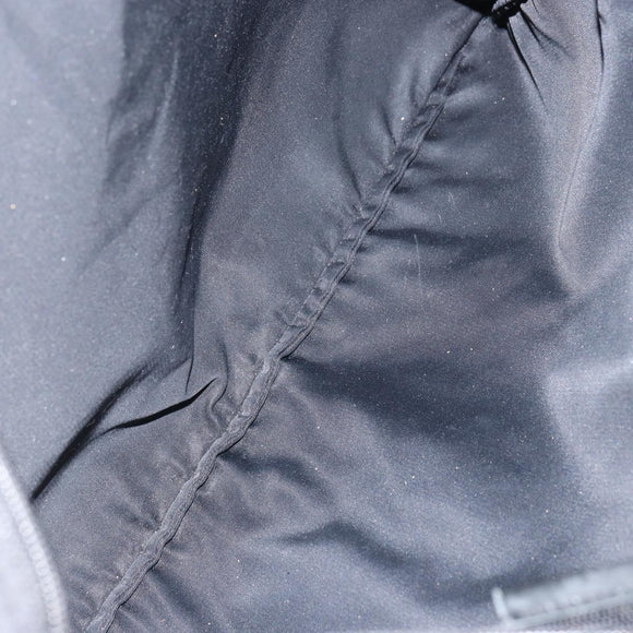 PRADA Tote Bag Nylon Black Silver Auth bs31578