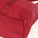 PRADA Tote Bag Nylon Red Silver Auth bs31579-9
