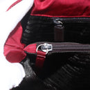 PRADA Tote Bag Nylon Red Silver Auth bs31579-10