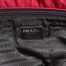 PRADA Tote Bag Nylon Red Silver Auth bs31579-18