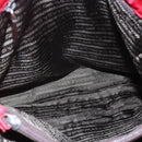 PRADA Tote Bag Nylon Red Silver Auth bs31579-11