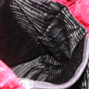 PRADA Tote Bag Nylon Red Silver Auth bs31579-19