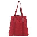 PRADA Tote Bag Nylon Red Silver Auth bs31579-13