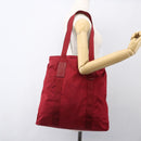 PRADA Tote Bag Nylon Red Silver Auth bs31579-24
