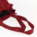 PRADA Tote Bag Nylon Red Silver Auth bs31579-7