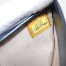 CHANEL Camelia Wallet Leather Navy Silver CC Auth bs31580-12