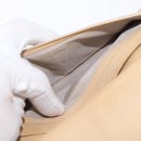 CHANEL Camelia Wallet Leather Beige CC Auth bs31581-15