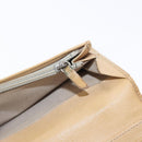 CHANEL Camelia Wallet Leather Beige CC Auth bs31581-18