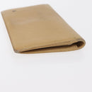 CHANEL Camelia Wallet Leather Beige CC Auth bs31581-6