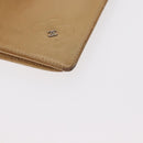 CHANEL Camelia Wallet Leather Beige CC Auth bs31581-9