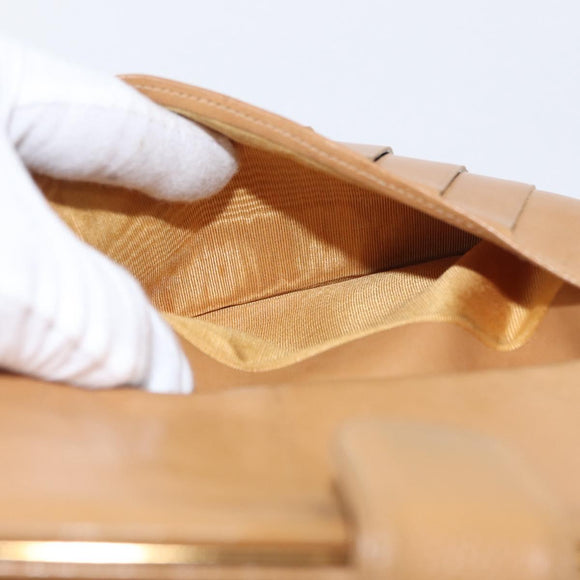 CHANEL COCO Mark Long Wallet Caviar Skin Beige Gold CC Auth bs31582