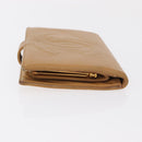 CHANEL COCO Mark Long Wallet Caviar Skin Beige Gold CC Auth bs31582-4