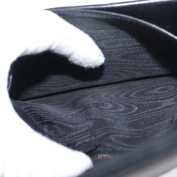 CHANEL Long Wallet Caviar Skin Black Gold CC Auth bs31583