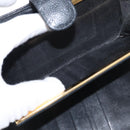 CHANEL Long Wallet Caviar Skin Black Gold CC Auth bs31583-17