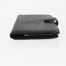 CHANEL Long Wallet Caviar Skin Black Gold CC Auth bs31583-4