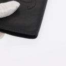 CHANEL Long Wallet Caviar Skin Black Gold CC Auth bs31583-8