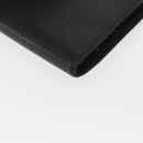 CHANEL COCO Mark Long Wallet Caviar Skin Black Gold CC Auth bs31584-11