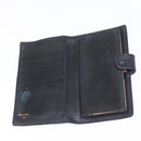 CHANEL COCO Mark Long Wallet Caviar Skin Black Gold CC Auth bs31584-13