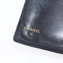 CHANEL COCO Mark Long Wallet Caviar Skin Black Gold CC Auth bs31584-14