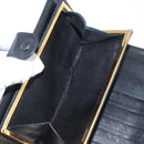 CHANEL COCO Mark Long Wallet Caviar Skin Black Gold CC Auth bs31584-19