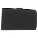 CHANEL COCO Lange Geldbörse Kaviarleder Schwarz Gold CC Auth bs31584-1