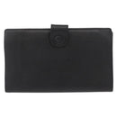 CHANEL COCO Mark Long Wallet Caviar Skin Black Gold CC Auth bs31584-3