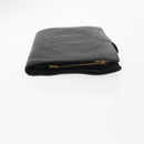 CHANEL COCO Mark Long Wallet Caviar Skin Black Gold CC Auth bs31584-4