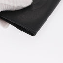 CHANEL COCO Mark Long Wallet Caviar Skin Black Gold CC Auth bs31584-8