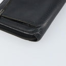 CHANEL Zip Around Long Wallet Caviar Skin Black Gold CC Auth bs31585-17