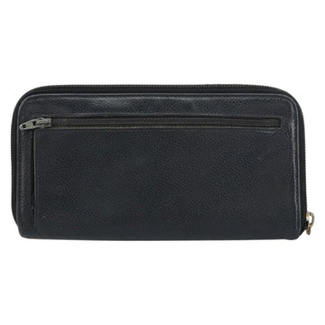 CHANEL Zip Around Long Wallet Caviar Skin Black Gold CC Auth bs31585 - 0