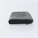 CHANEL Zip Around Long Wallet Caviar Skin Black Gold CC Auth bs31585-3