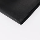 CHANEL COCO Mark Long Wallet Caviar Skin Black Gold CC Auth bs31586-16