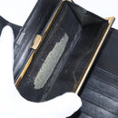 CHANEL COCO Mark Long Wallet Caviar Skin Black Gold CC Auth bs31586-11