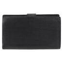 CHANEL COCO Mark Long Wallet Caviar Skin Black Gold CC Auth bs31586-2