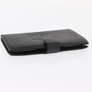 CHANEL COCO Mark Long Wallet Caviar Skin Black Gold CC Auth bs31586-5