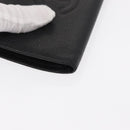 CHANEL COCO Mark Long Wallet Caviar Skin Black Gold CC Auth bs31586-7