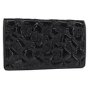 CHANEL No.5 Long Wallet Patent leather Black CC Auth bs31588-1
