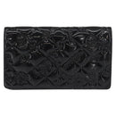 CHANEL No.5 Long Wallet Patent leather Black CC Auth bs31588-2