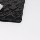 CHANEL No.5 Long Wallet Patent leather Black CC Auth bs31588-7