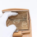 CHANEL Cambon Line Wallet Lamb Skin Beige Silver CC Auth bs31591-17