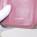 CHANEL New Travel Line Zip Around Long Wallet Nylon Pink Silver CC Auth bs31593-18