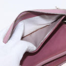 CHANEL New Travel Line Zip Around Long Wallet Nylon Pink Silver CC Auth bs31593-9