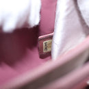 CHANEL New Travel Line Zip Around Long Wallet Nylon Pink Silver CC Auth bs31593-11