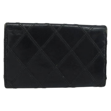 CHANEL Bicolore Key Case Leather Black Silver CC Auth bs31594 - 0