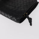 BOTTEGA VENETA INTRECCIATO Long Wallet Leather Black Auth bs31595-11