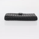 BOTTEGA VENETA INTRECCIATO Long Wallet Leather Black Auth bs31595-7